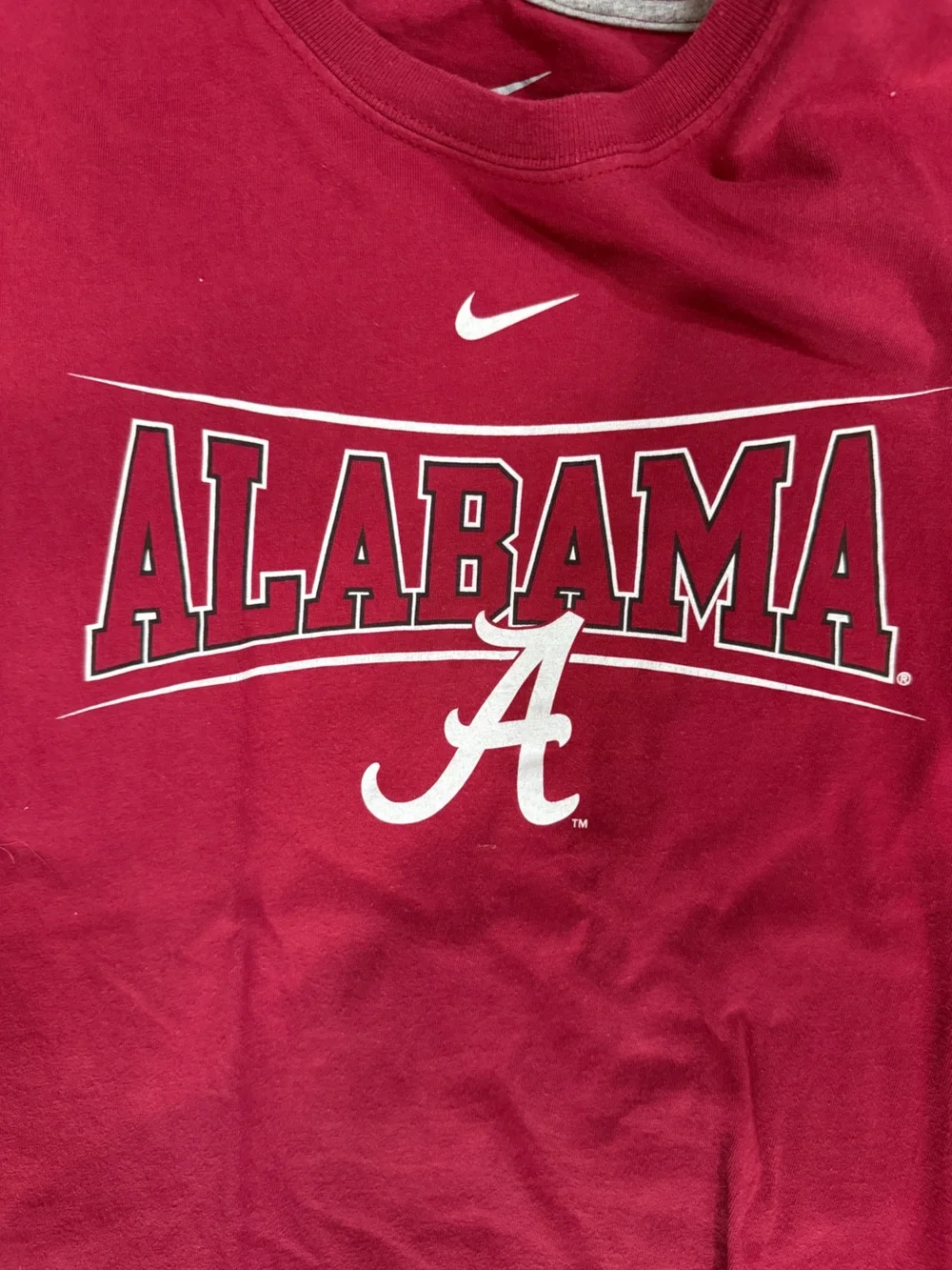 Nike Alabama Script Tee - Crimson & White
